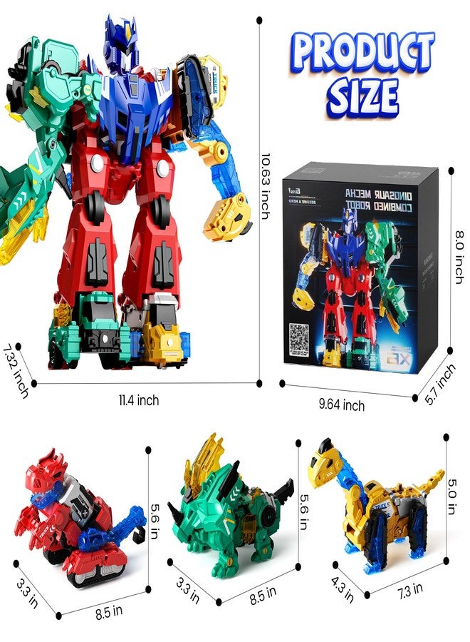 Dimoarch Magnetic Dinosaur Transforming Robot Toys, 6-in-1 Dino Construction Trucks for Kids, Magnetic Car Toys for Boys Girls Age 3 4 5 6 7 8, STEM Educational Christmas Building Gift - Image 2